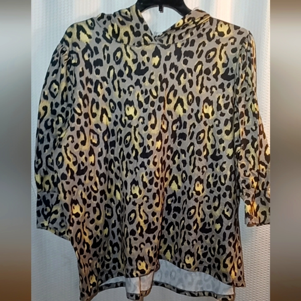 Cheetah print hoodie.